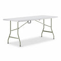 Set of 5 White Plastic Bi-Folding Rectangular Event Tables F49495