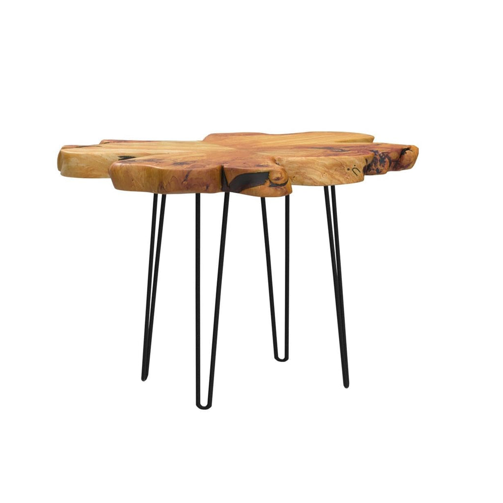 Flower-Shaped Live Edge Cedar Coffee Table Q28921