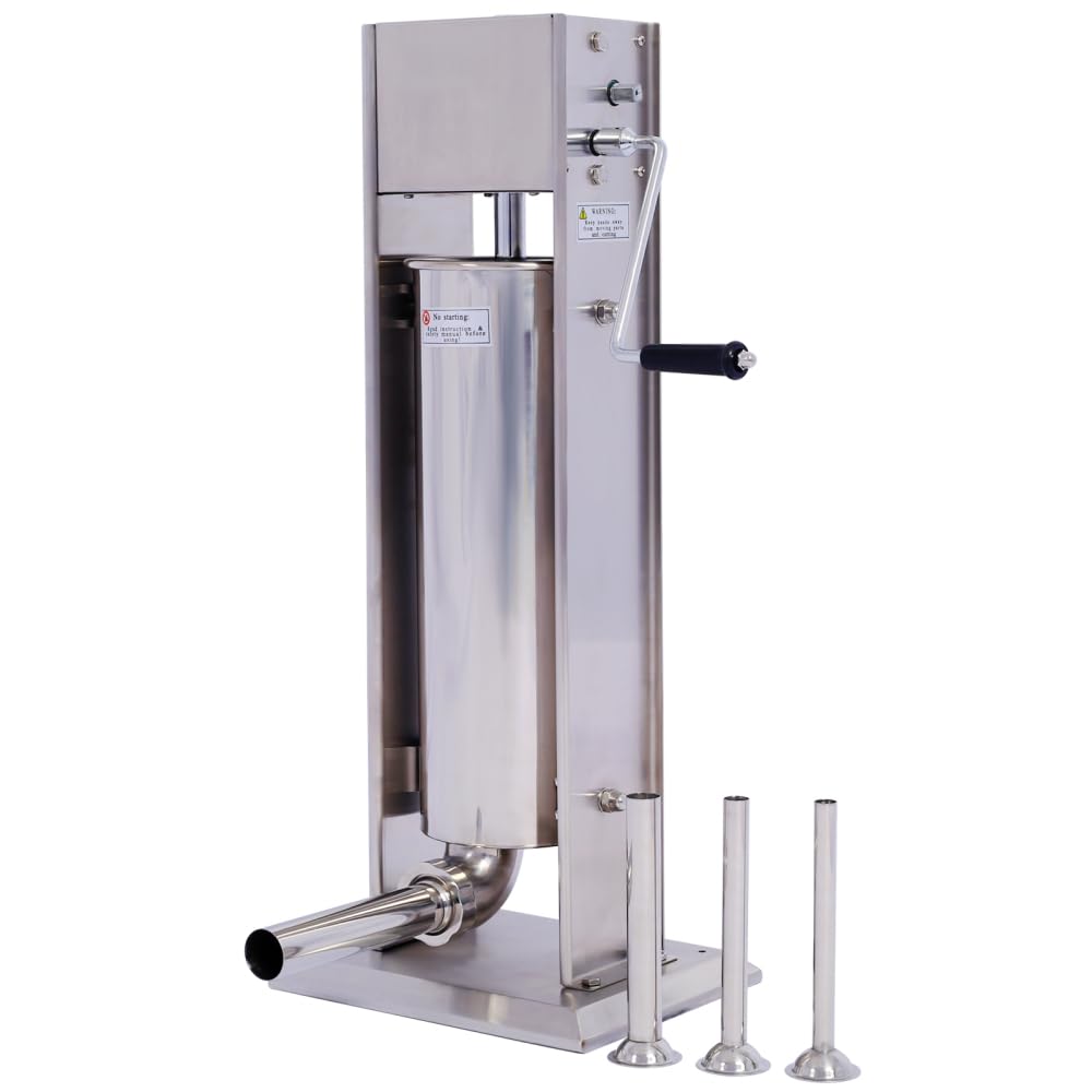 Stainless Steel Vertical Sausage Stuffer with 4 Stuffing Tubes J818