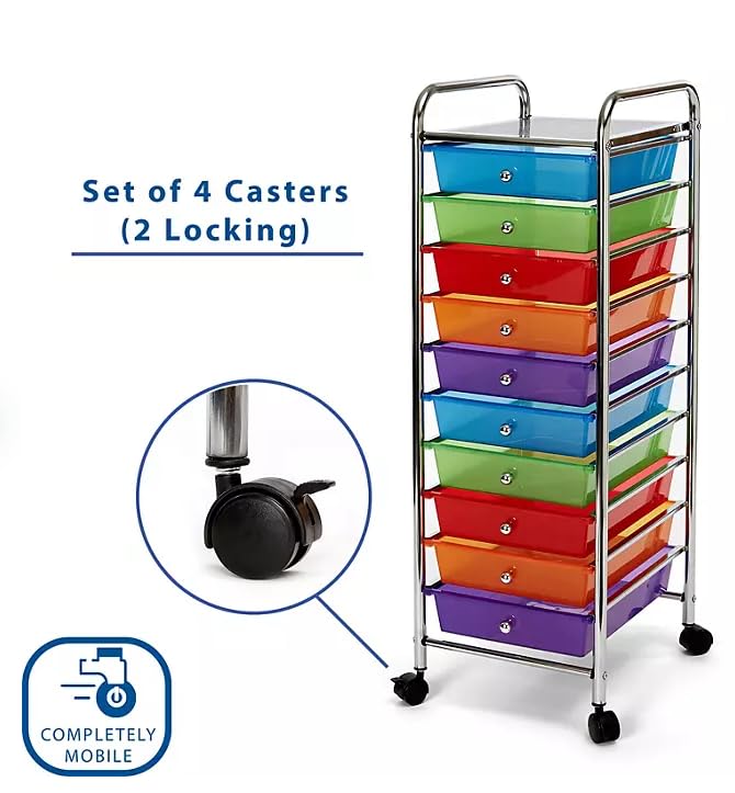 10 Drawer Rolling Storage Cart I626617