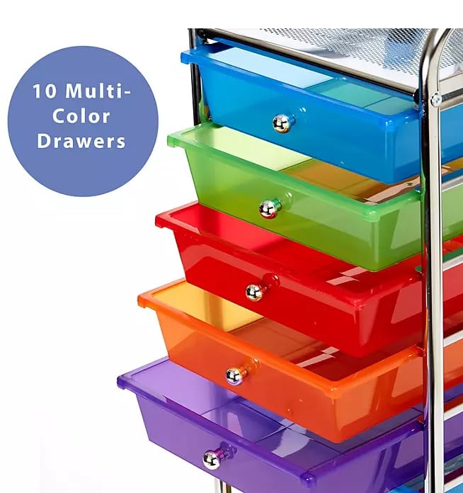 10 Drawer Rolling Storage Cart I626617
