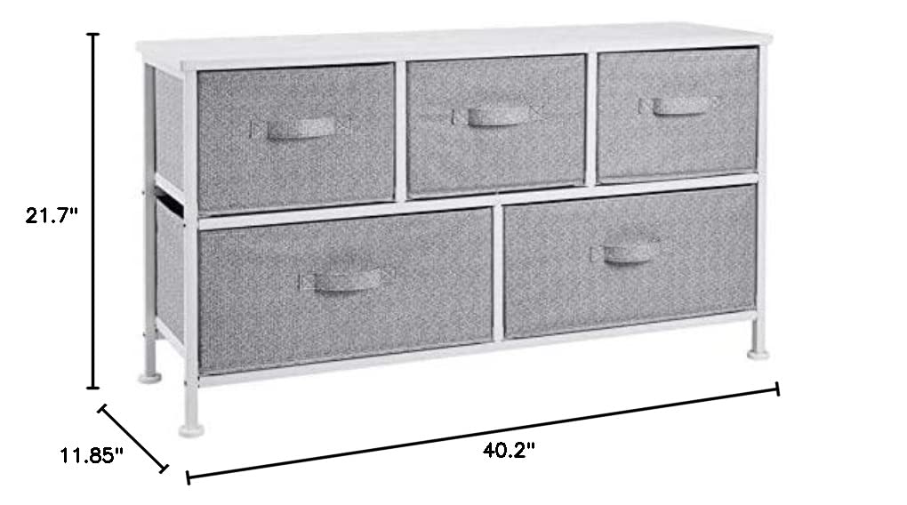 White 5-Drawer Fabric Storage Organizer D91526