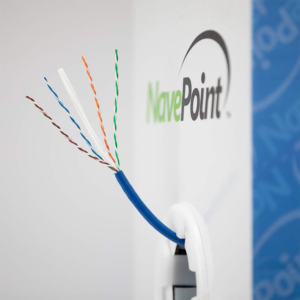 Cat6 Plenum Blue 1000ft Bare Copper Ethernet Cable R24342