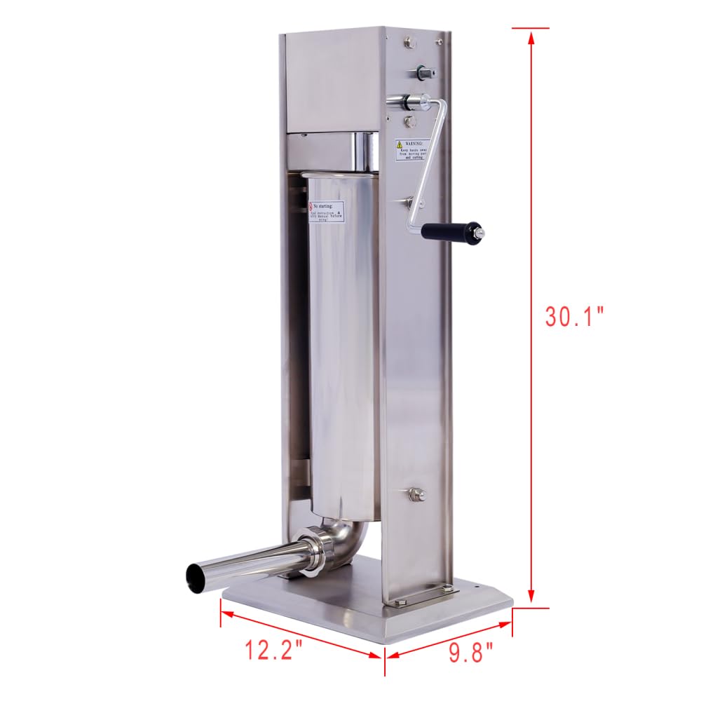 Stainless Steel Vertical Sausage Stuffer with 4 Stuffing Tubes J818