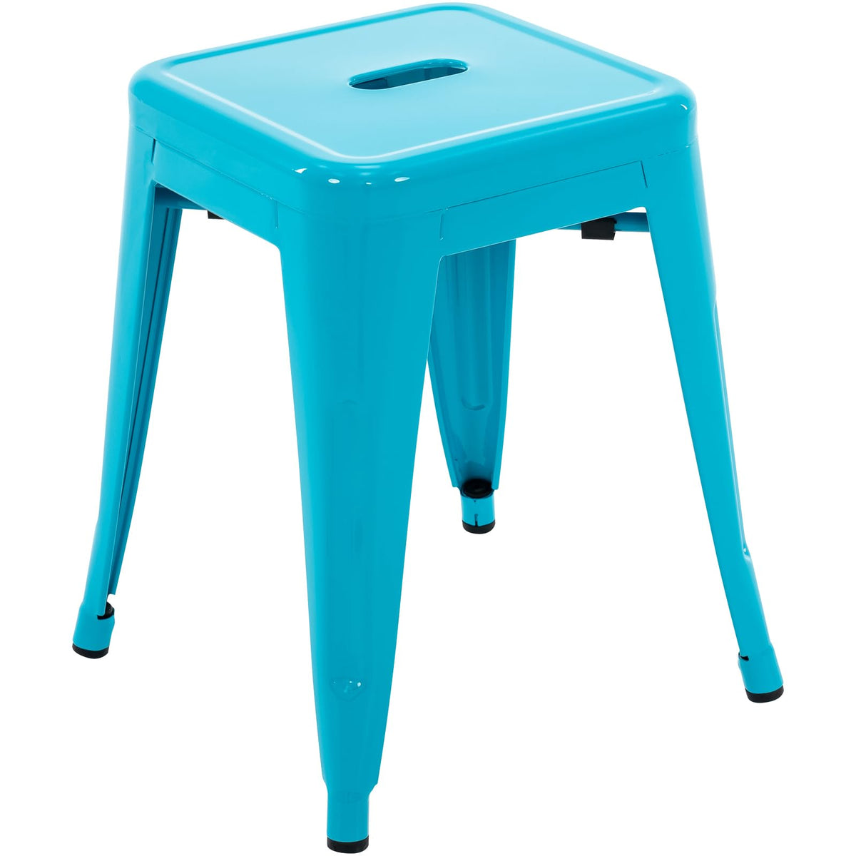 Teal Blue 18 Inch Metal Stools Set of 4 E939