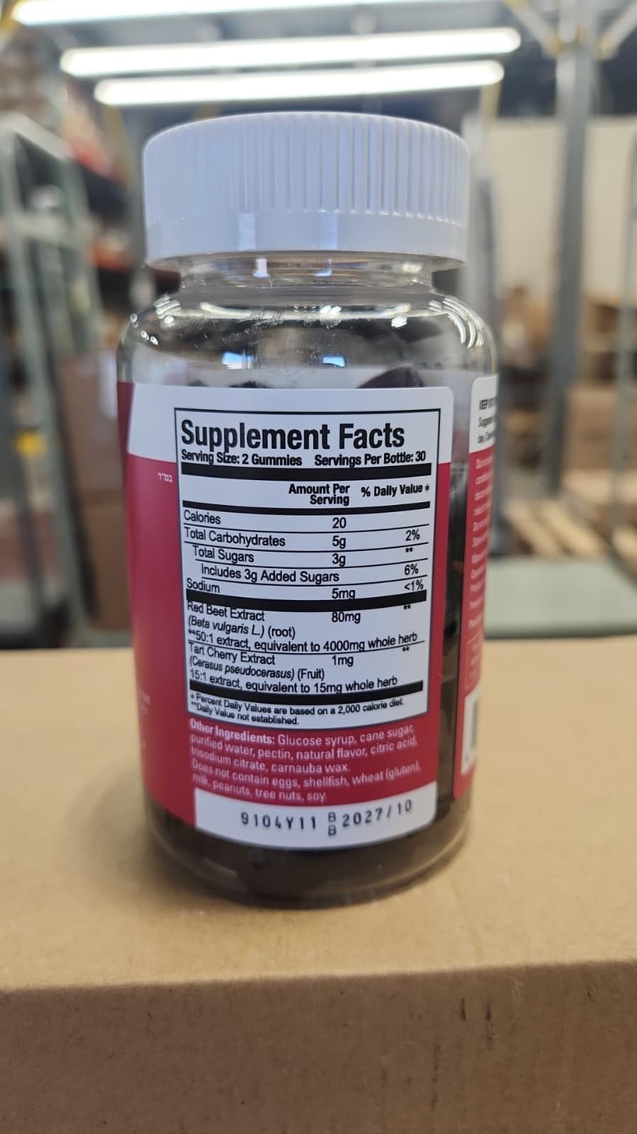 Beet Root Gummies 4000mg & Tart Cherry A725