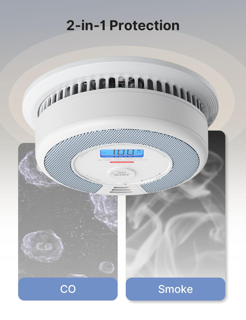 Wireless Combination Smoke and CO Detector 3-Pack T219