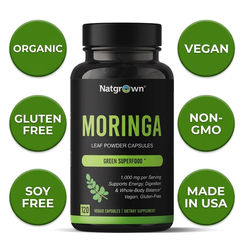 Organic Moringa 1000 mg 120 Ct Capsules A9891