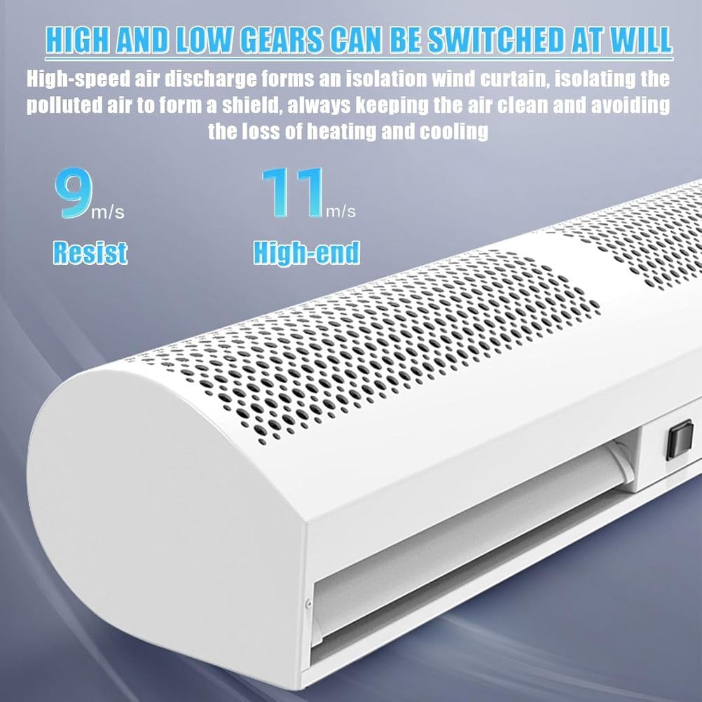 Wall Mounted Air Curtain, 2-Speed with Remote Control D50475