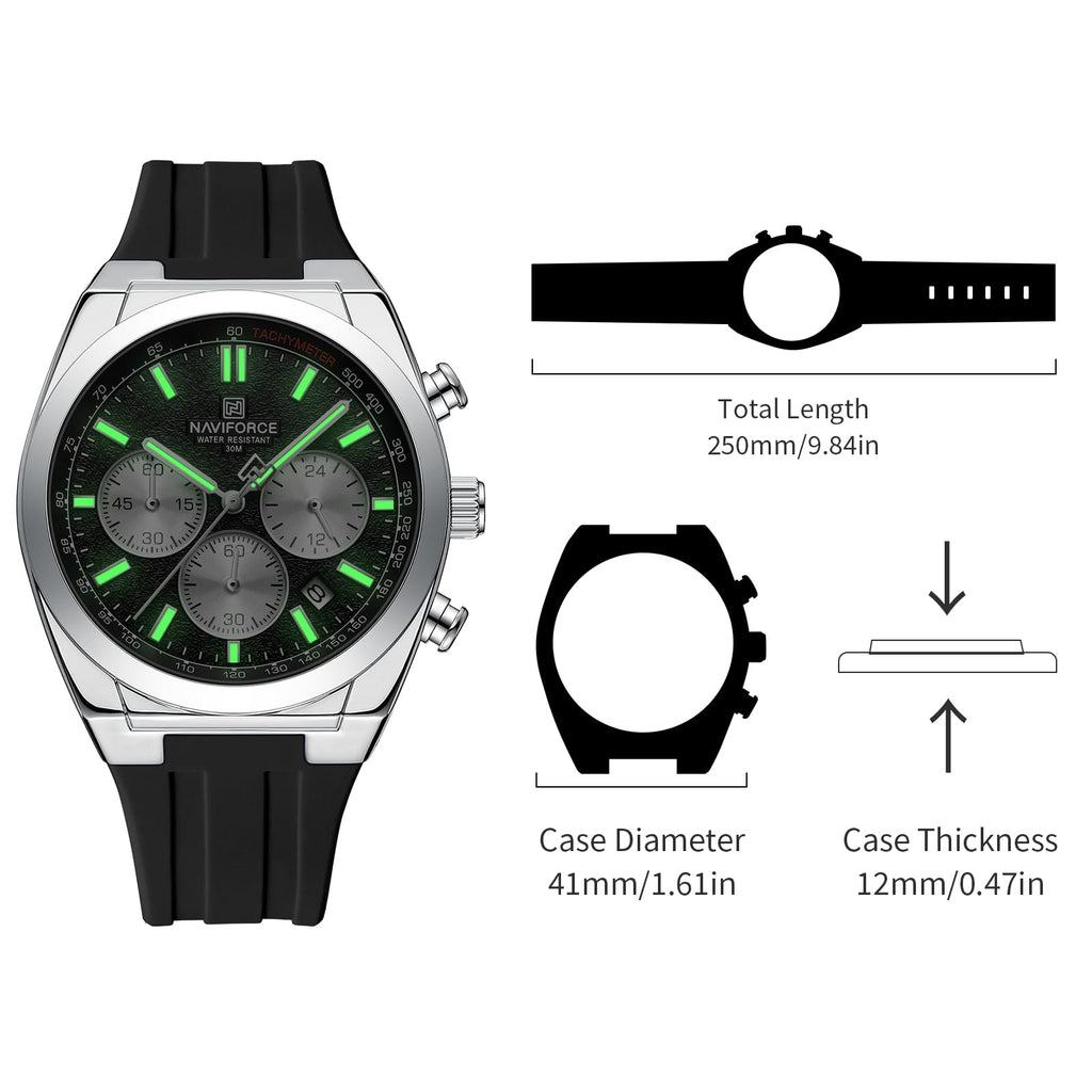 Multifunctional Chronograph Analog Quartz Waterproof Watch Y4887