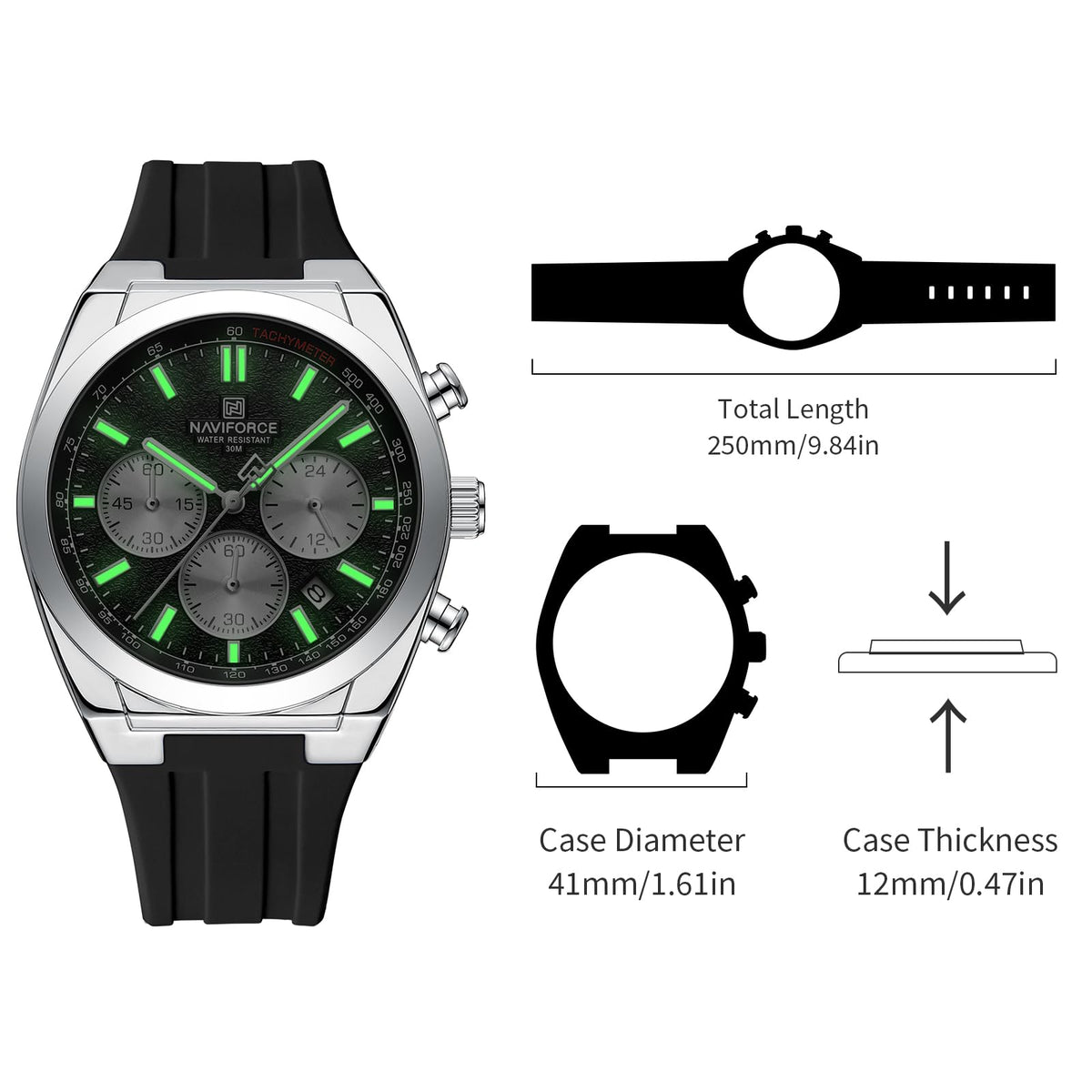 Multifunctional Chronograph Analog Quartz Waterproof Watch Y4887