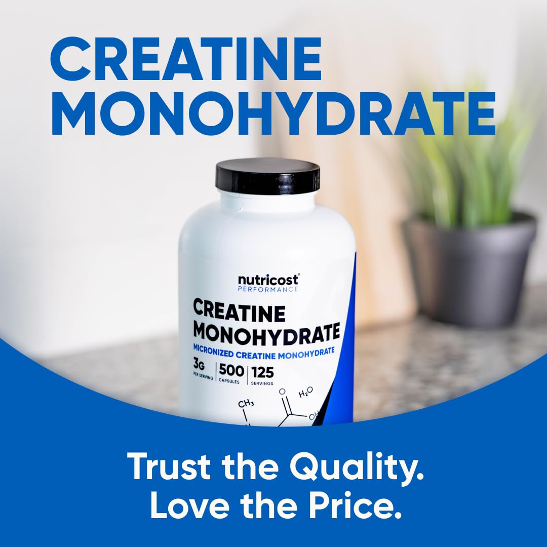 Micronized Creatine Monohydrate 3,000mg 500 Capsules Y182431