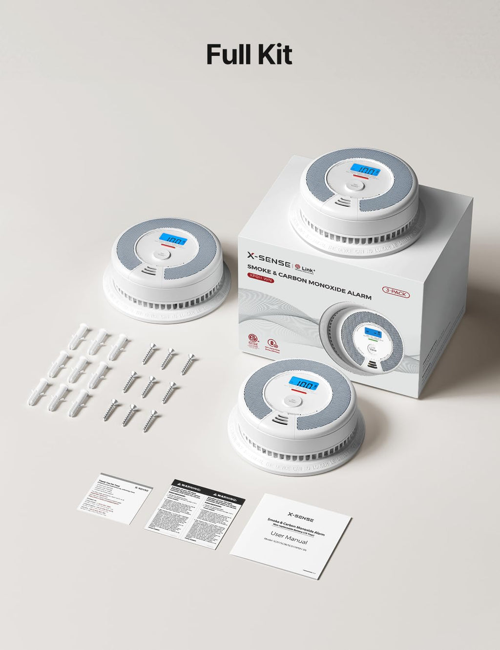 Wireless Combination Smoke and CO Detector 3-Pack T219