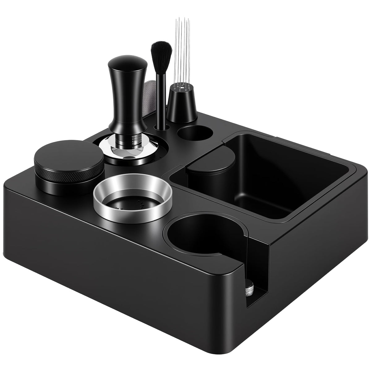 51mm Espresso Accessories Kit, Tamping Station, Knock Box, Tamper Q398