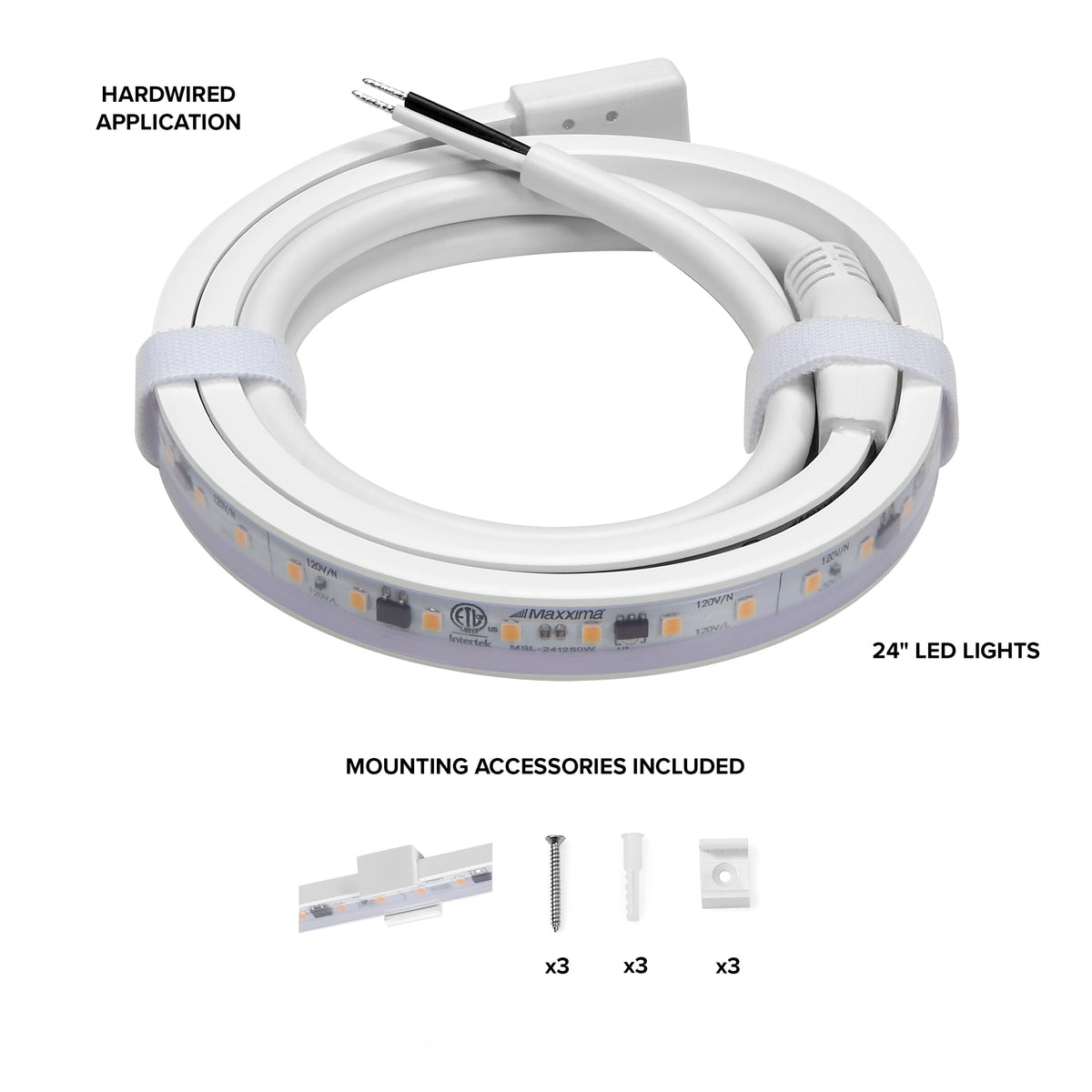 24 in. Hardwired LED Under Cabinet Strip Light C9570