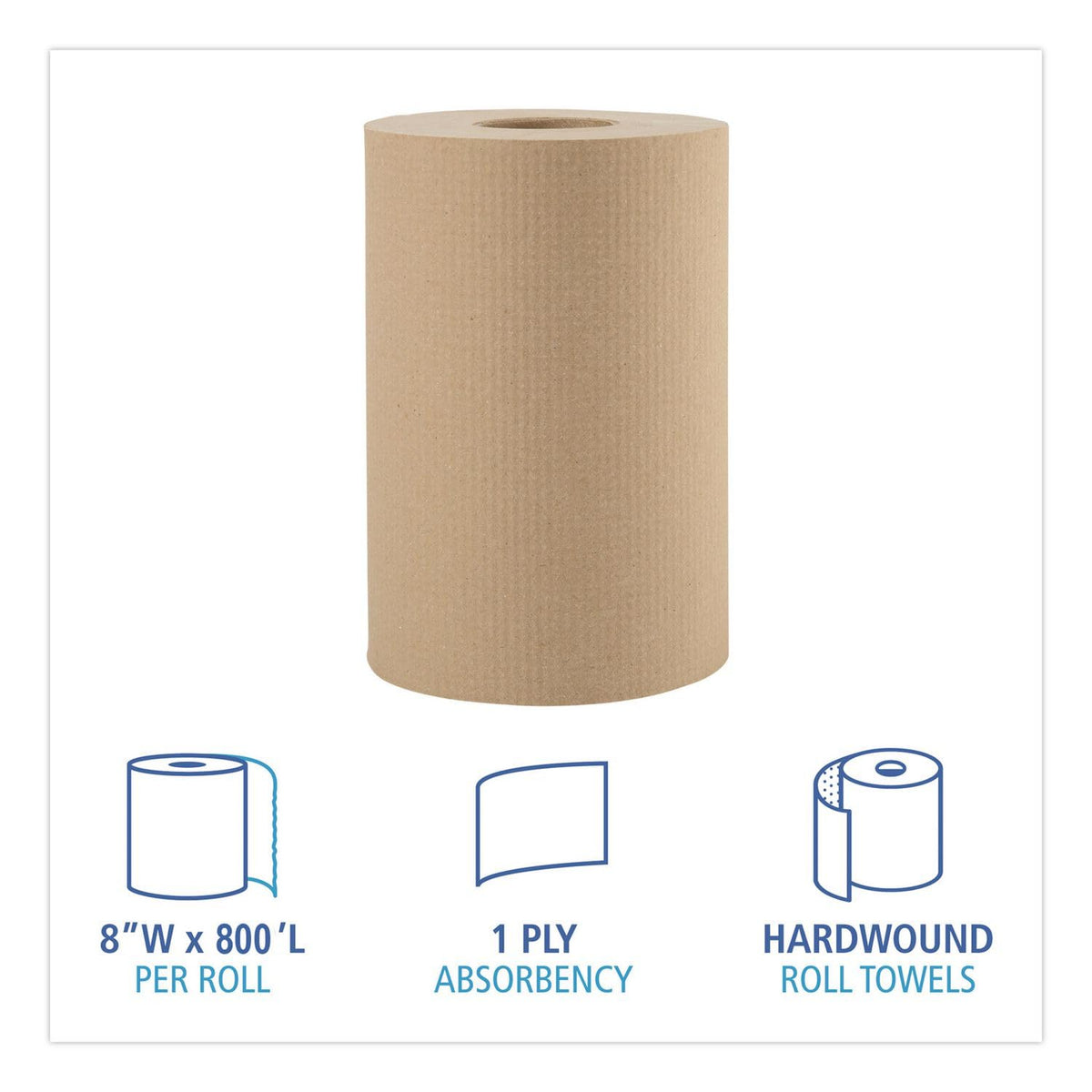Green Seal Recycled Paper Towel Roll, Natural, 8" x 800 ft, Case of 6 P56282