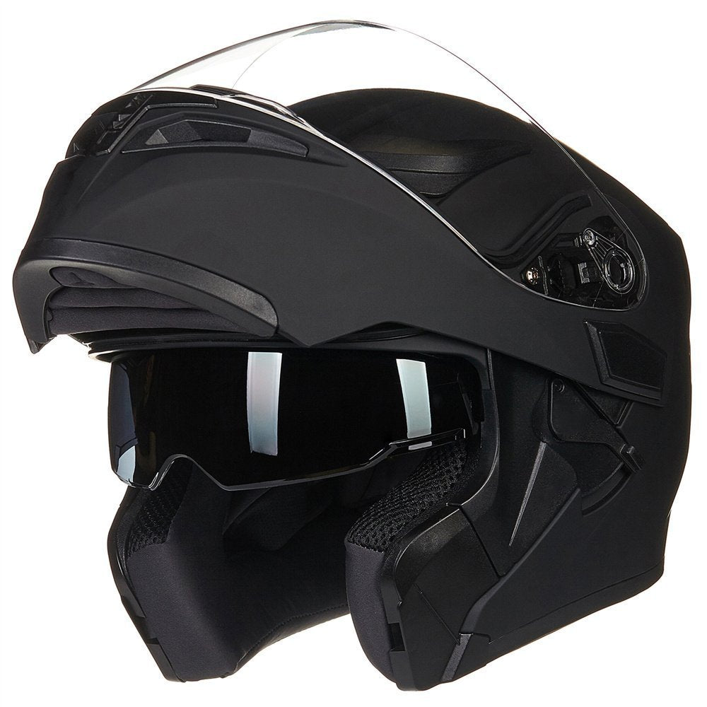 Motorcycle Dual Visor Flip up Modular Full Face Helmet DOT Z788