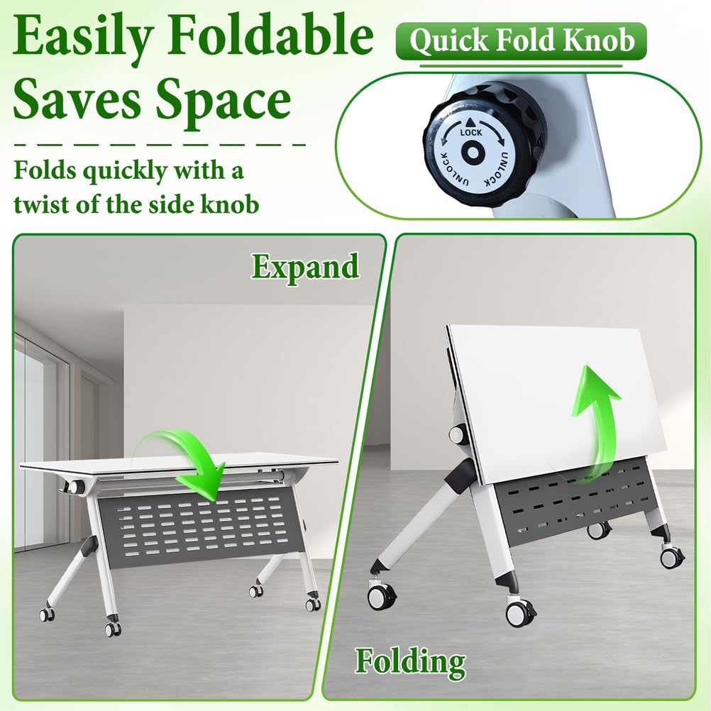 Folding Conference Table 63x24x30 Inch S792577