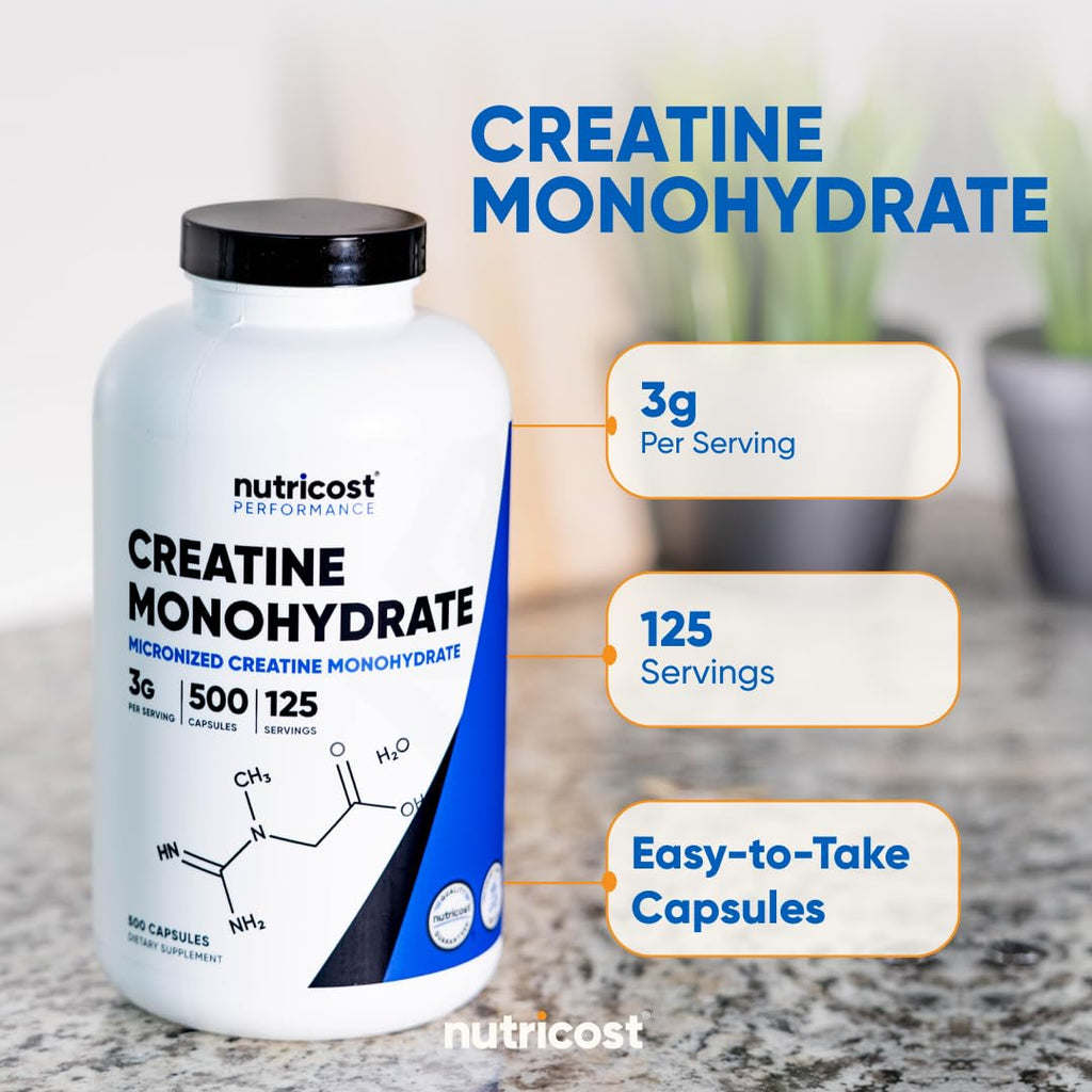 Micronized Creatine Monohydrate 3,000mg 500 Capsules Y182431