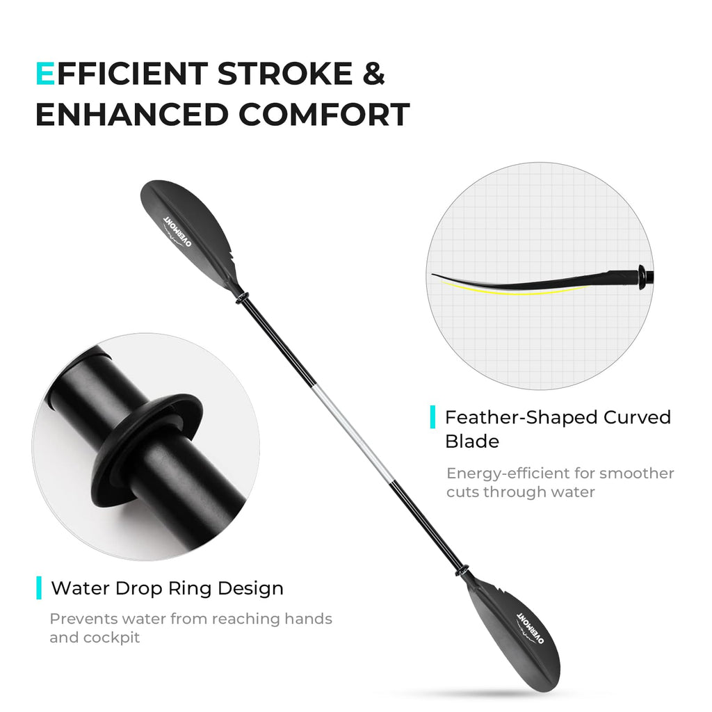 Heavy Duty Aluminum Alloy Kayak Paddles with Leash O287751