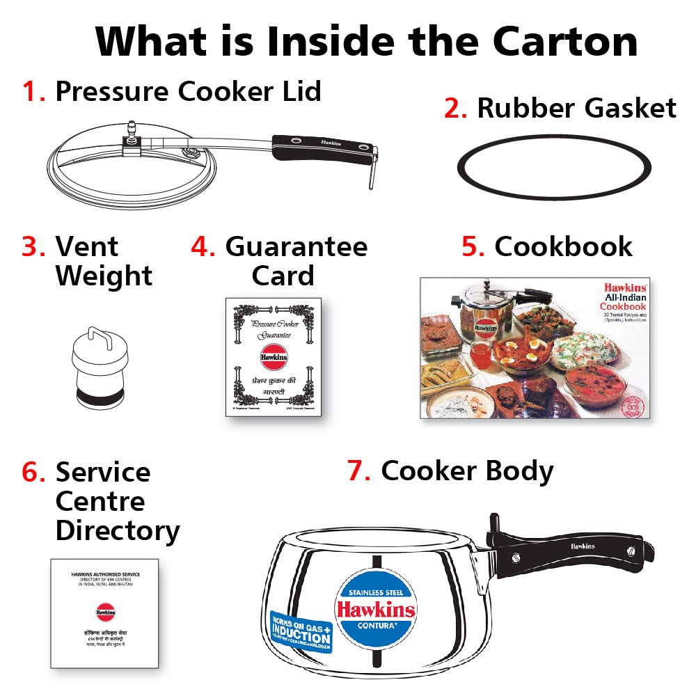 Stainless Steel Pressure Cooker, 3 Liter E97698