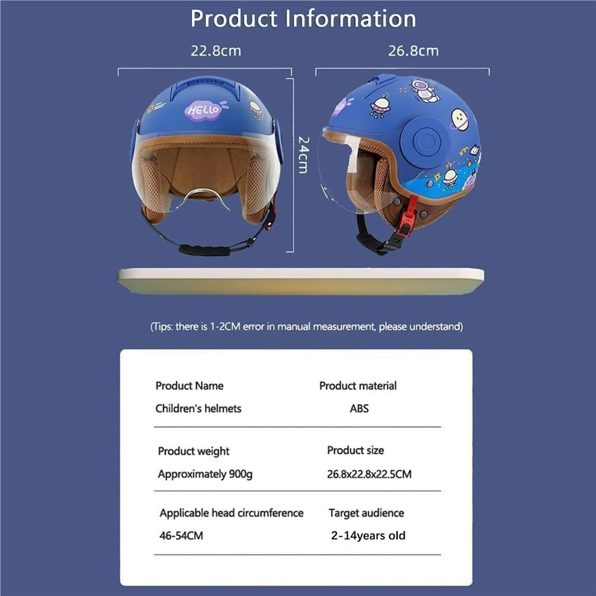 DOT Approved Kids 3/4 Motorcycle Half Helmet P551