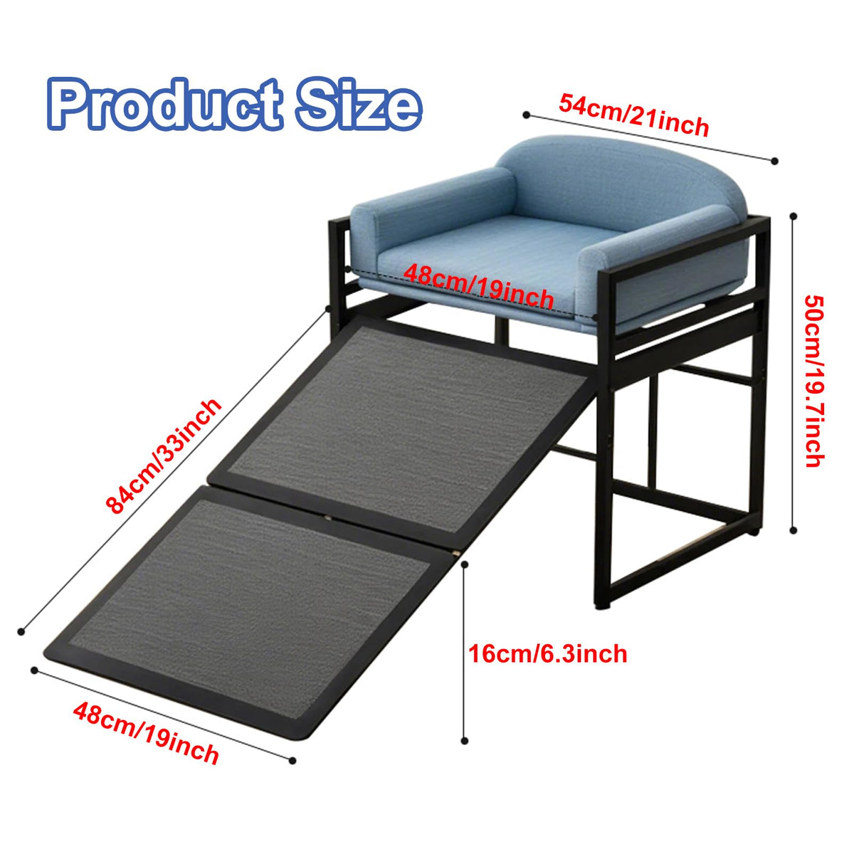 Extra Wide Non Slip Dog Stairs with Wheels M517