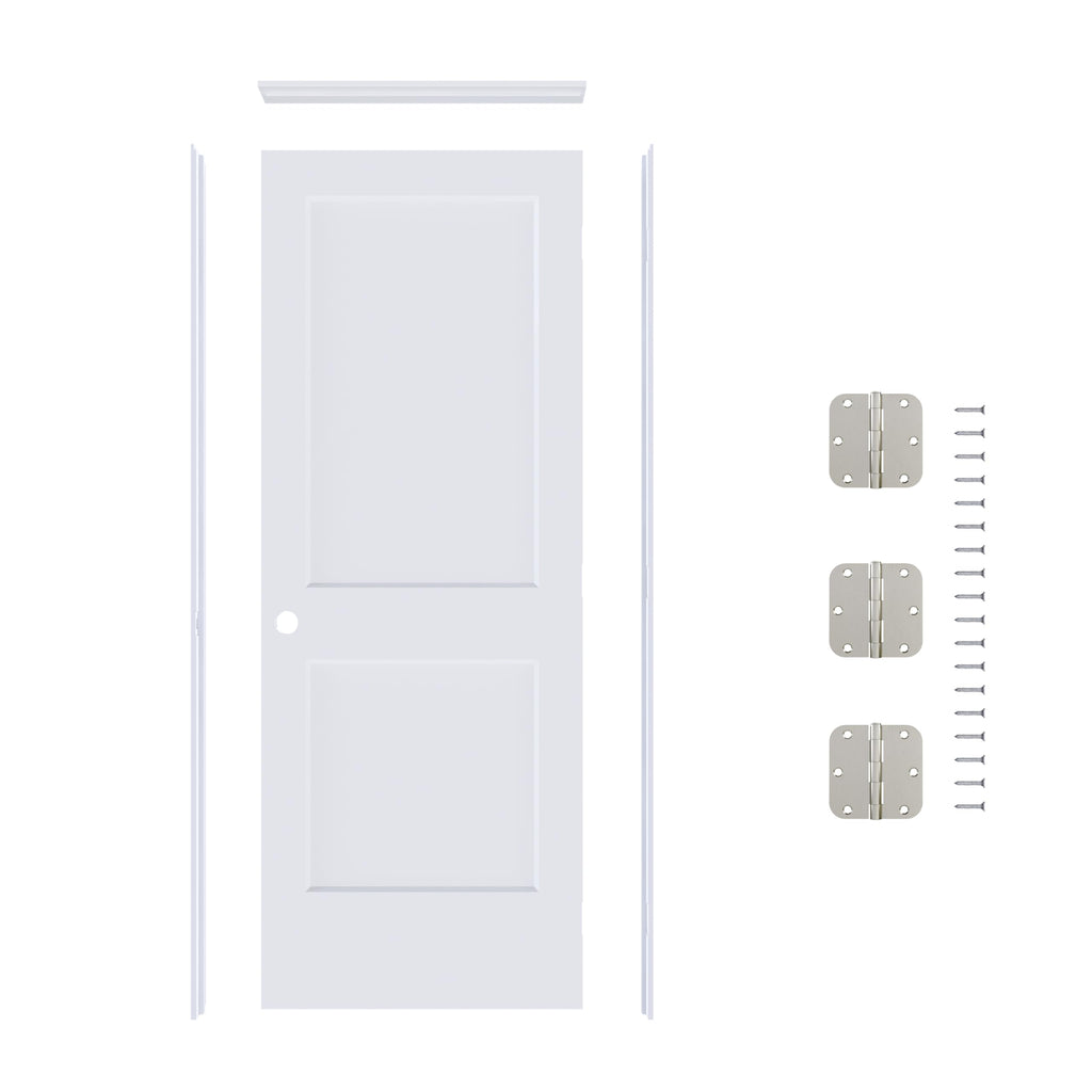 36"x80" Left-Hand Prehung Interior Door with Knock Down Jamb Kit B3022