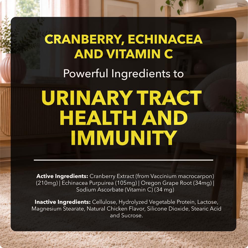Cranberry Supplement for Dogs & Cats 60 Chewable Tablets D9158