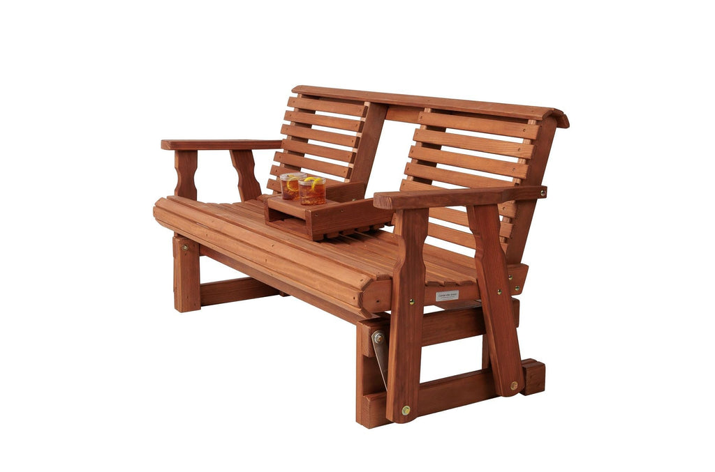 Heavy Duty Console Porch Glider with Cupholders E3854