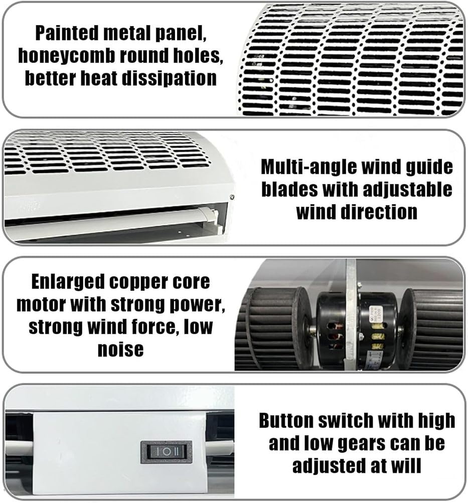 Wall Mounted Air Curtain, 2-Speed with Remote Control D50475
