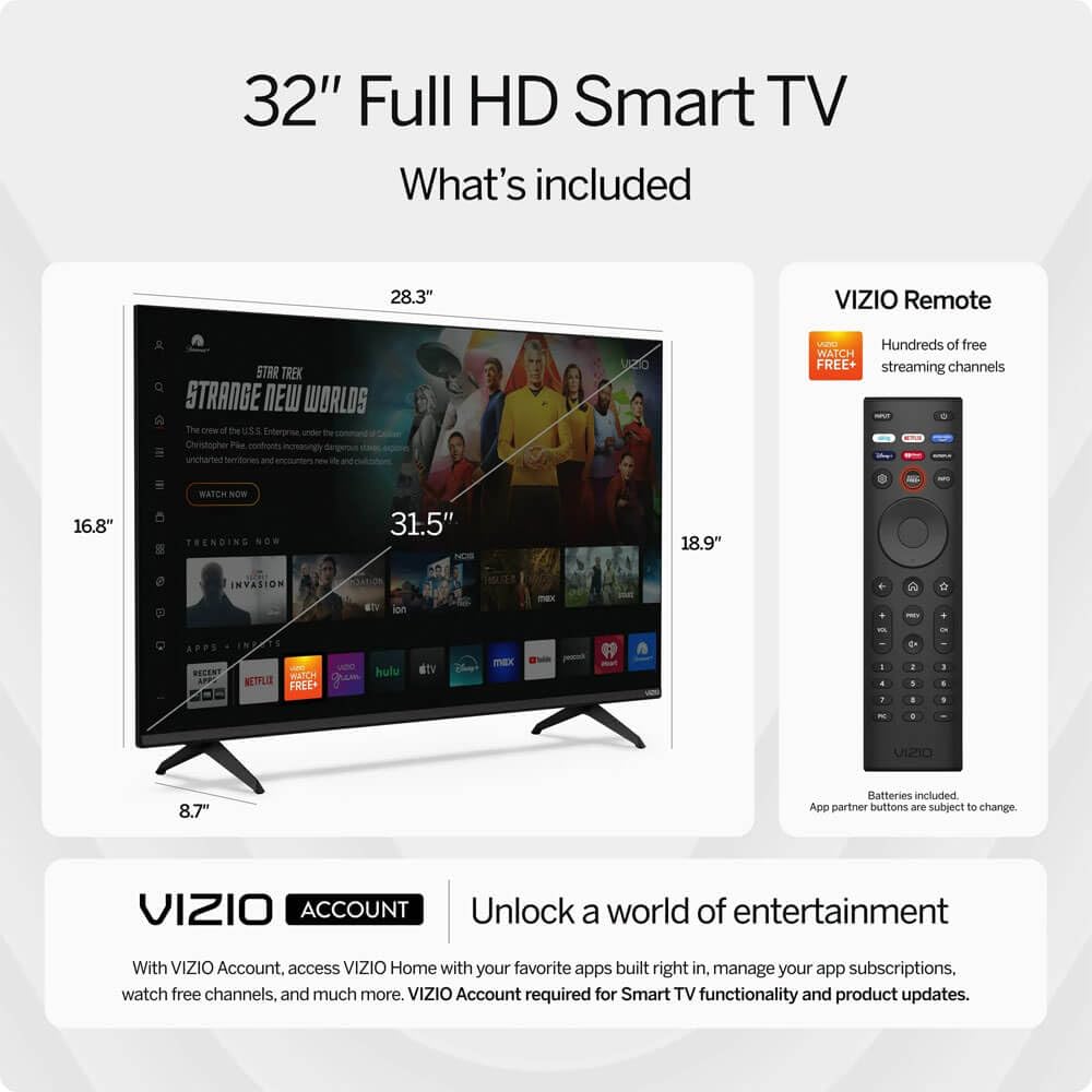 32 Inch Full Array LED Smart HD TV 720p L3839