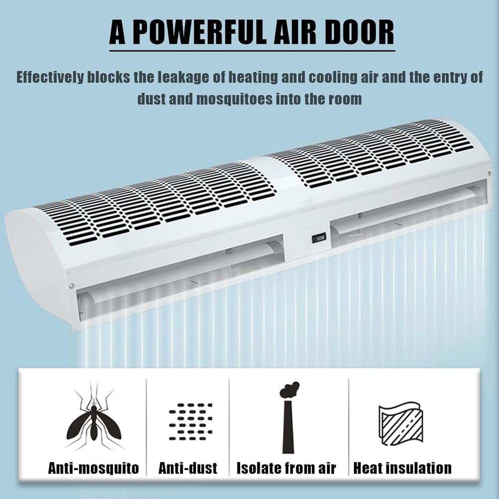 Wall Mounted Air Curtain, 2-Speed with Remote Control D50475