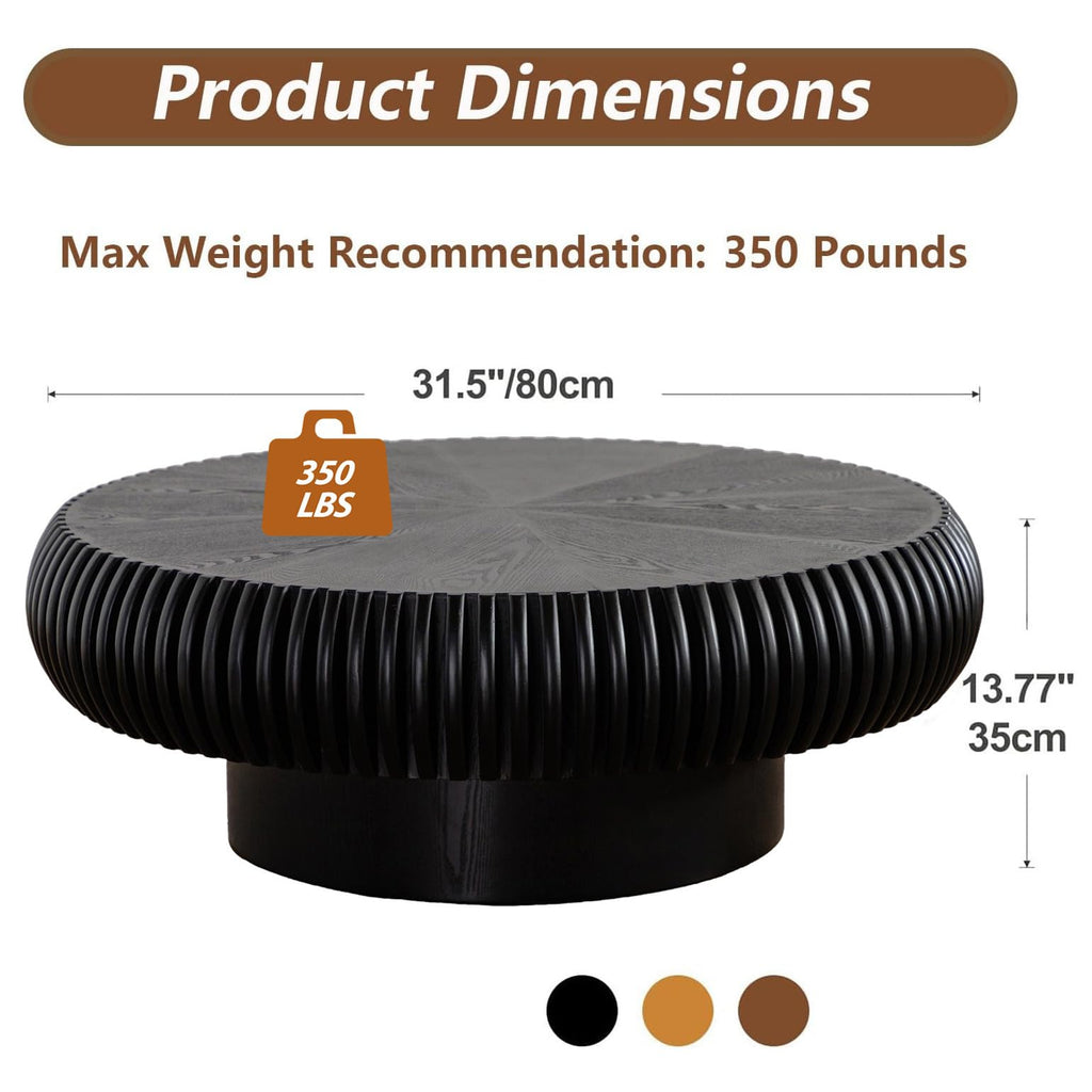 Black Round Coffee Table F88749