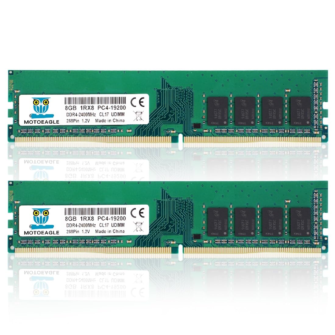 16GB DDR4 RAM 2x8GB 2400 MHz Non-ECC Desktop Memory KIT A7655
