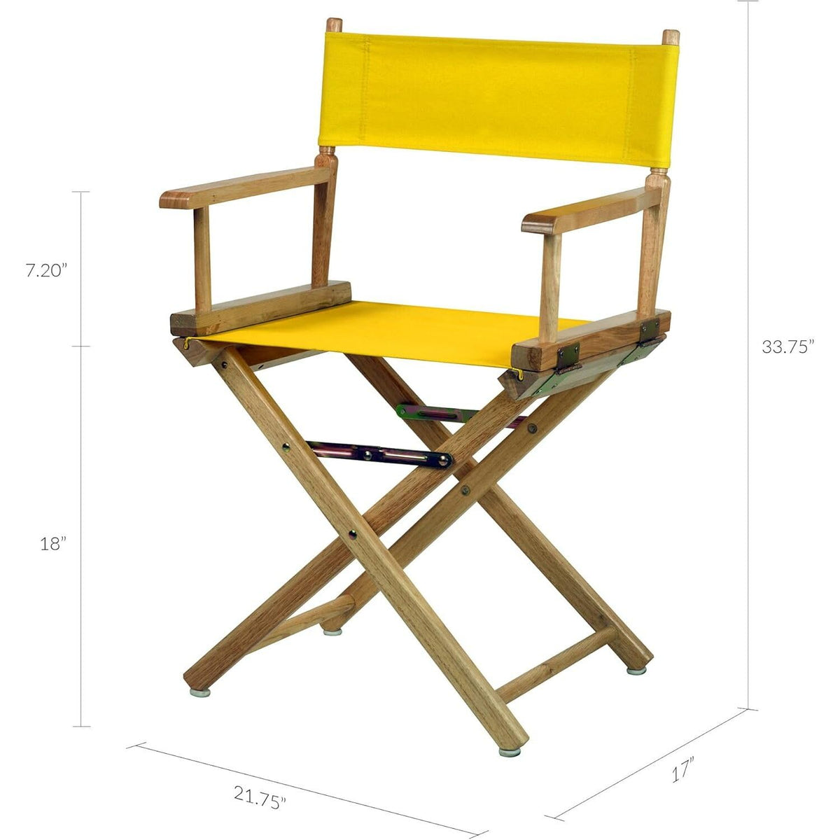 Antique 18" Solid Wood Folding Chair with Armrests A129639