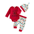 Christmas Baby Boy Outfit Romper Pants Hat M18868