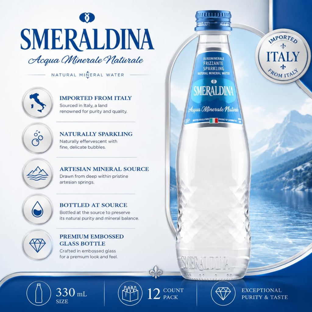 Sparkling Natural Mineral Water 11.2 fl oz Pack of 12 S8674