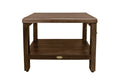 24" Teak Shower Bench with Shelf D3984