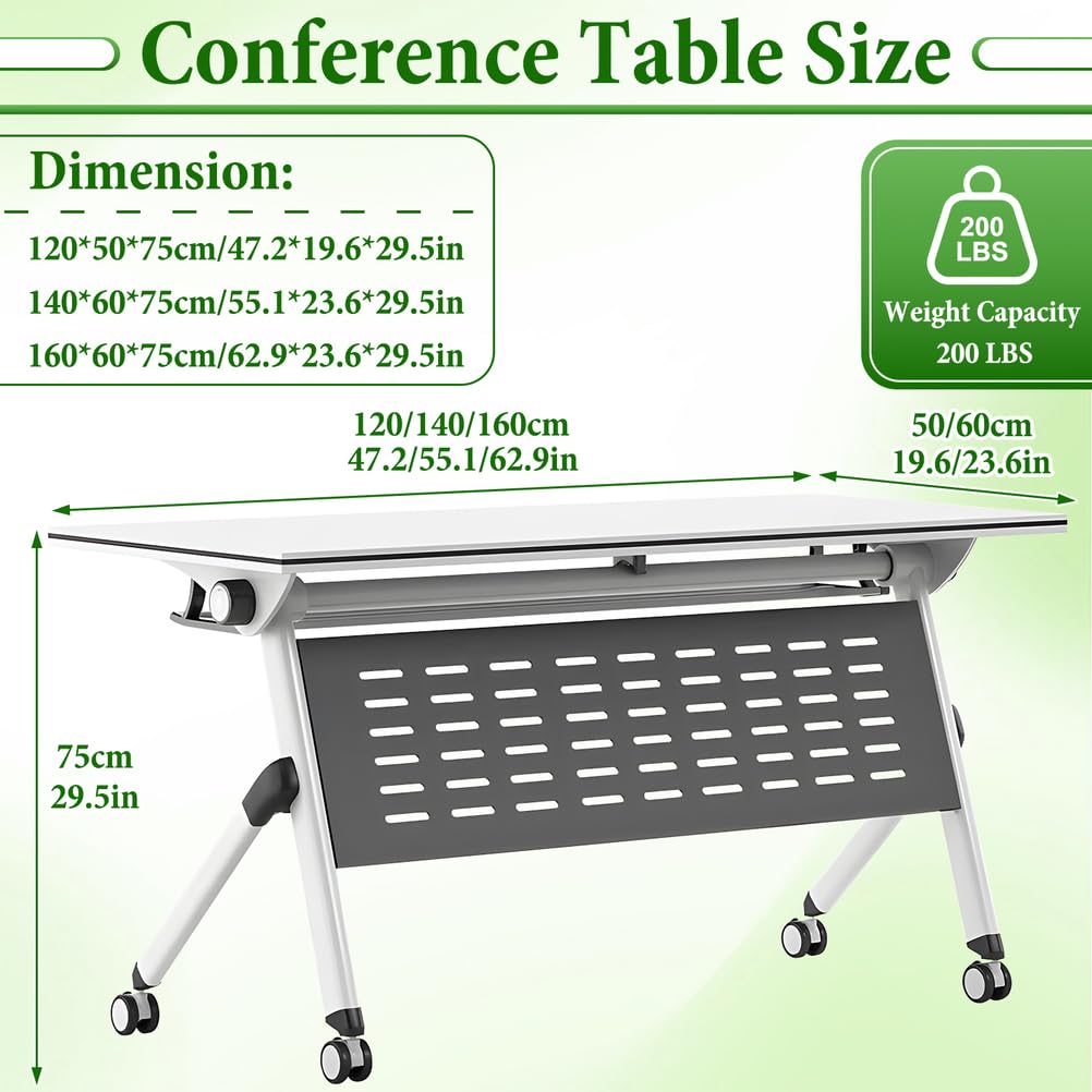Folding Conference Table 63x24x30 Inch S792577