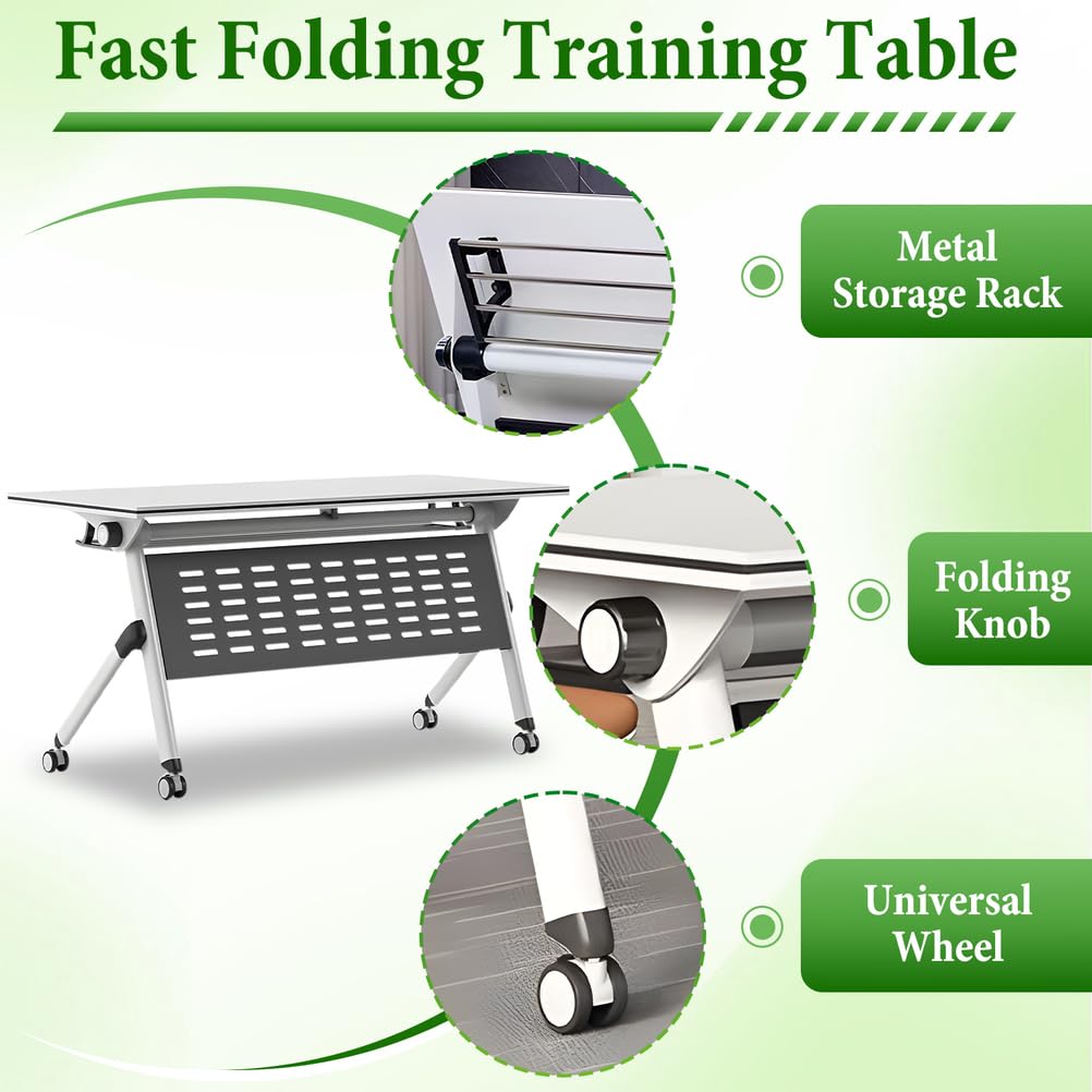 Folding Conference Table 63x24x30 Inch S792577