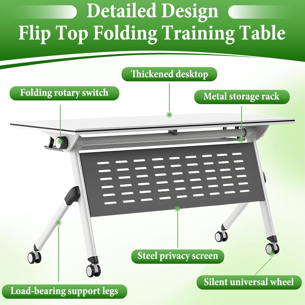 Folding Conference Table 63x24x30 Inch S792577