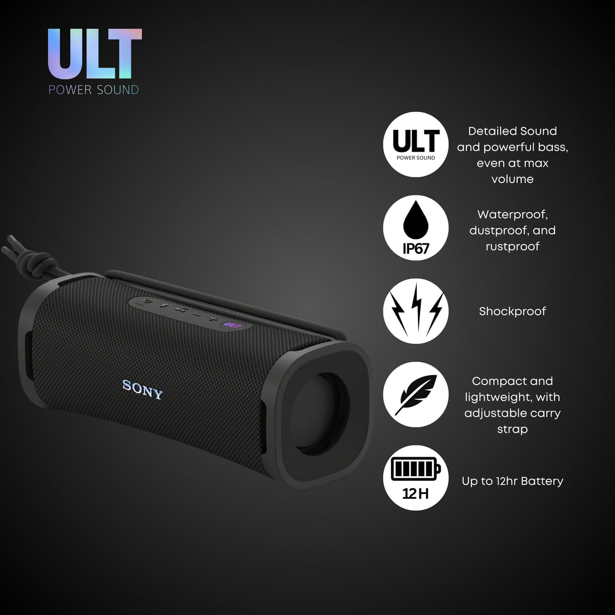 Black 2-Pack Portable Bluetooth Speaker H2185
