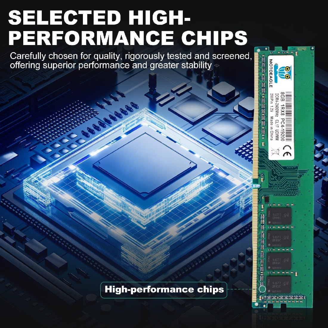 16GB DDR4 RAM 2x8GB 2400 MHz Non-ECC Desktop Memory KIT A7655