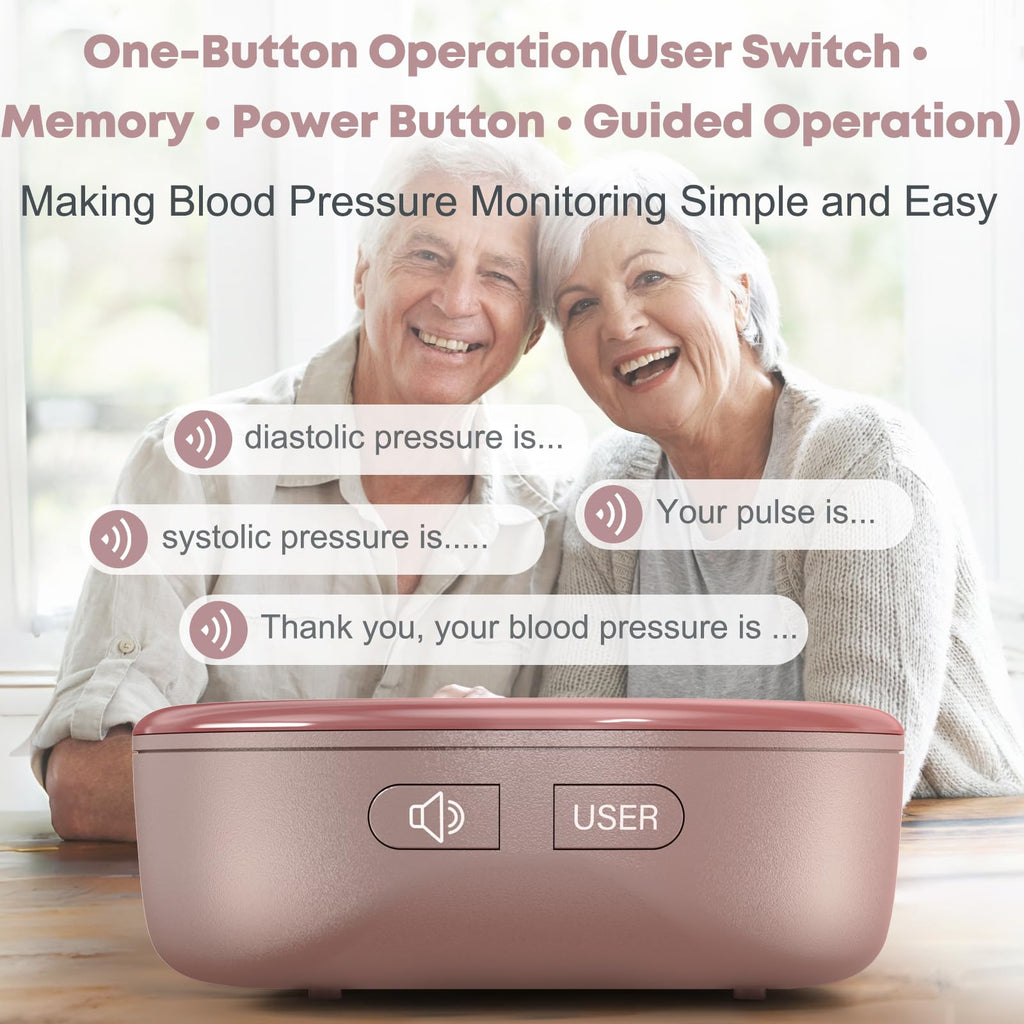 Pink Rechargeable Wrist Blood Pressure Monitor M408766