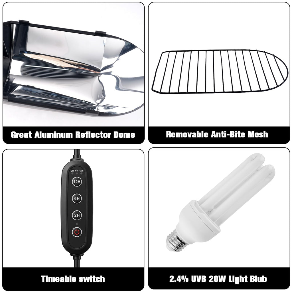 Bird Cage Light Fixture Combo Kit with Adjustable Timer I236