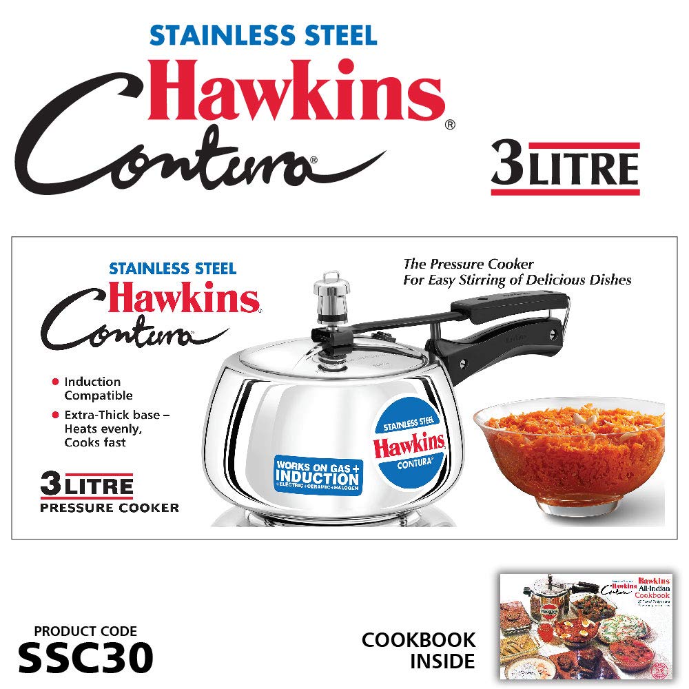 Stainless Steel Pressure Cooker, 3 Liter E97698