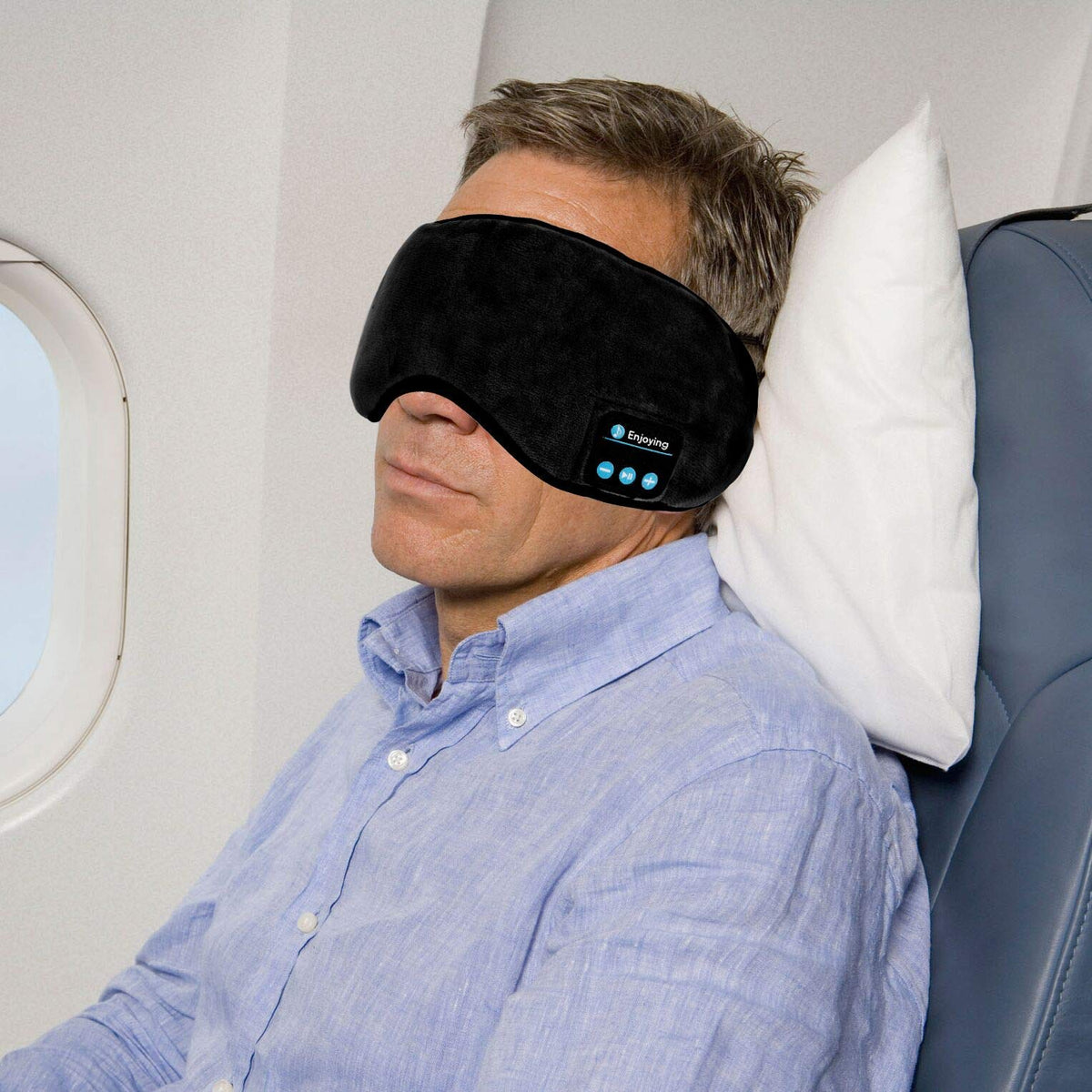 Bluetooth Sleep Headphones Eye Mask with Built-in Speakers Microphone R79993