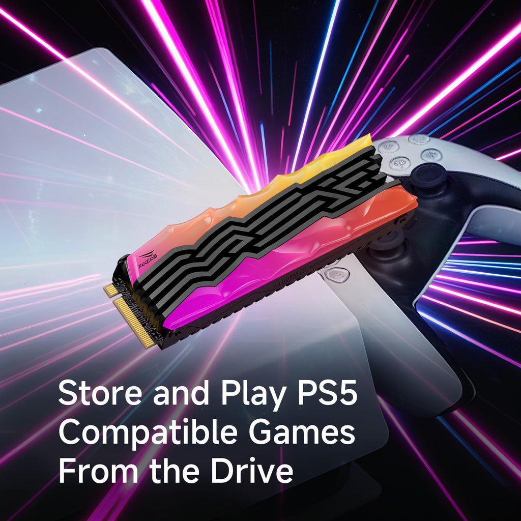 2TB NVMe M.2 SSD PCIe 4.0 Internal Solid State Drive with RGB Heatsink H9644
