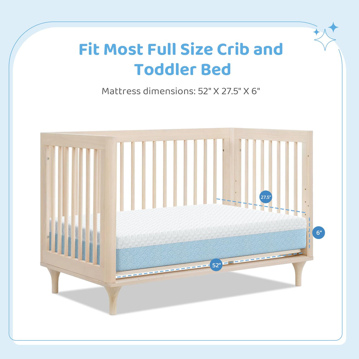 Dual-Sided Gel Memory Foam Crib Mattress M205